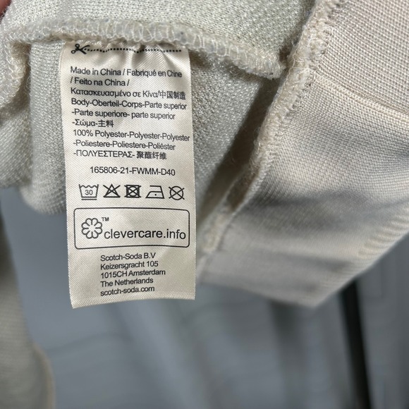 Men's XL Cream Scotch & Soda Sherpa Pullover Hoodie - Picture 10 of 16